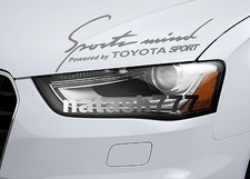 Sports Mind Powered By Toyota Sport Camry Corolla Decal Sticker Emblem Silver