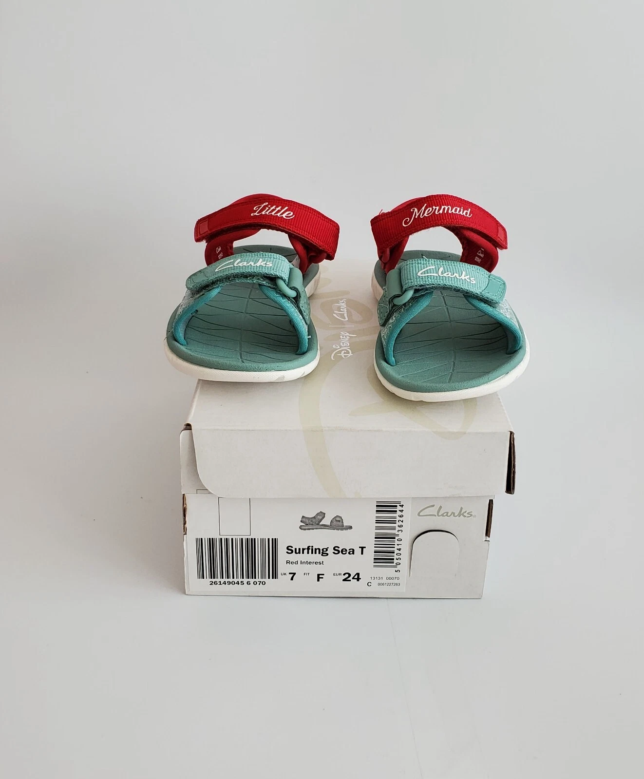 Sandali Clarks bambina Finch Stride punta chiusa rosso interesse UK bambino 7 EU 24