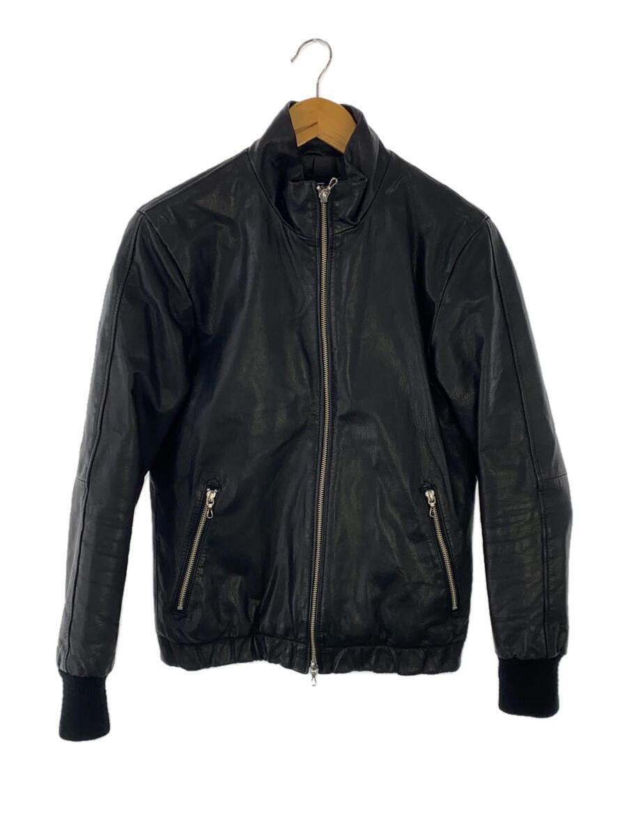 Nano Universe Leather Jacket Blouson/S/Goat Leather/Blk  