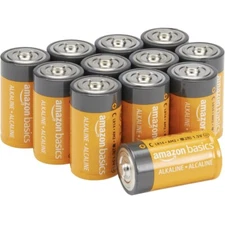Amazon Basics 12-Pack C Cell Alkaline All-Purpose Batteries 1.5 Volt, Exp 7/2027