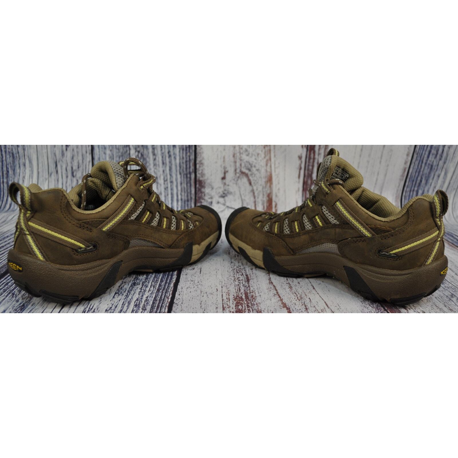 Scarpe basse da trail trekking da donna Keen Alamosa taglia 7 marroni con accenti gialli