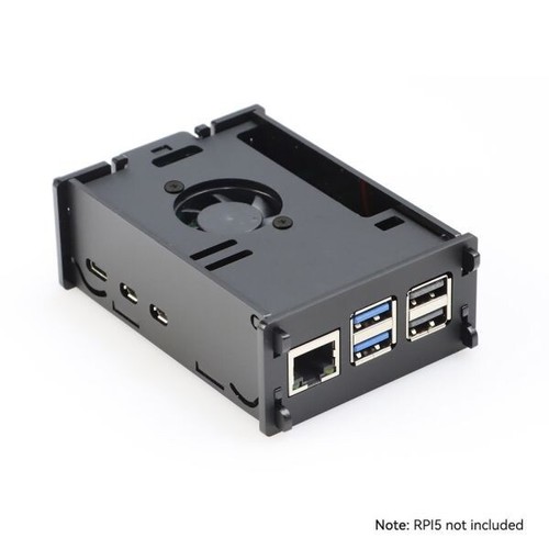 Raspberry Pi 5 Acrylic Case with Cooling Fan - free shipping - Afbeelding 5 van 7