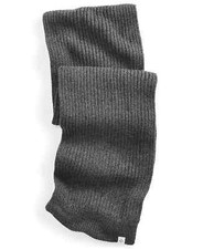 Sun  Stone Men's Solid Ribbed Scarf Gray