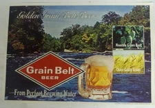 8 Golden Grain Belt Beer Table Plate Place Mat 1976 Advertising Sign 9.5" x 14"