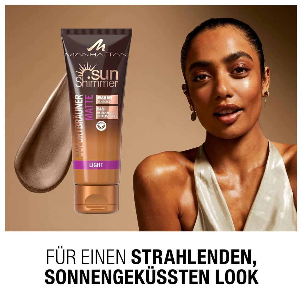 Manhattan SUN Shimmer Selbstbräuner Matte light 125 ml - Bild 2 von 2