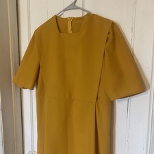 SALE! Amish Mennonite Dress 44” Bust/ 38” Waist Modest Zip Mustard Yellow