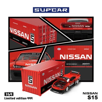 Supcar 1/64 Nissan Silvia S15 & Container - Advan Livery