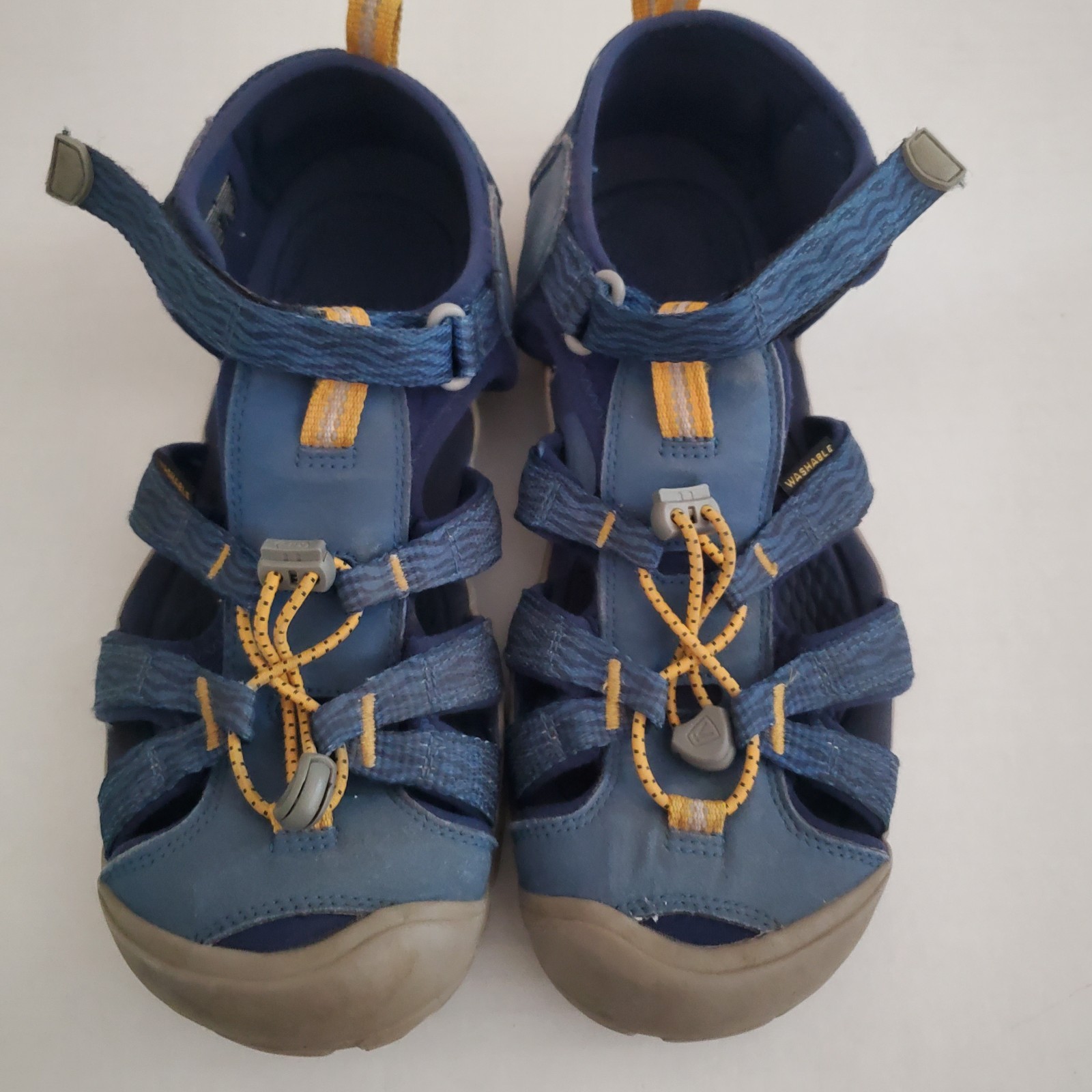 Sandali donna Keen sportivi da trekking taglia 7 blu giallo arco contorno