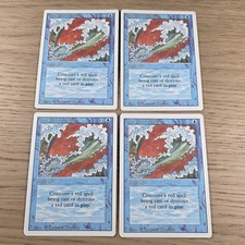 4x Blue Elemental Blast X4 MTG Revised Edition Magic The Gathering LP Playset