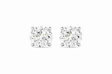 2.04 CTTW Lab grown diamonds stud Earring  set in 14K White Gold Martini