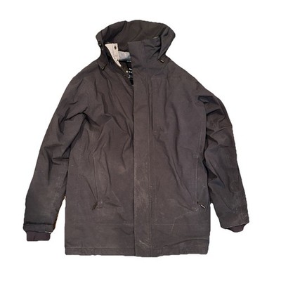 $500 Oros Men Orian Winter Parka Jacket Medium Black W/Zipper Fix Needed 