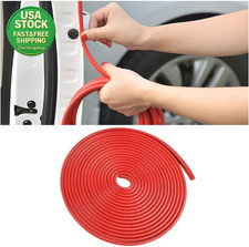 Car Door Edge Guards Rubber Seal Trim Protection U Shape 16Ft Red