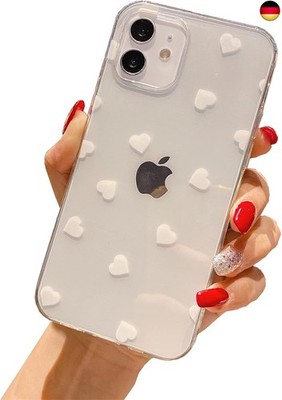 Hülle für iPhone 15 Case Crystal Clear Mode Chic Herz Muster Handyhülle Ultra Dü