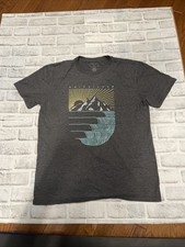 Quiksilver Men s T-Shirt Medium Tee Gray VGC Short Sleeve Premium Fit Size M