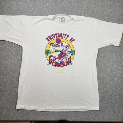 Jerzees T-Shirt Mens XL White Good University of Fun n Sun Cape May Vintage 90s