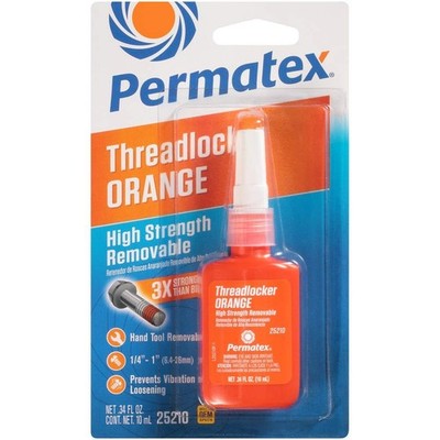 PERMATEX 25210 - 20pk High Strength Removable Orange ThreadLocker (Pack of 20)