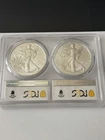 2021 American Silver Eagles Type 1 &2 West Point Mint PCGS MS70
