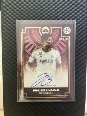 Jude Bellingham Topps Auto Deco /10 Real Madrid Champions League 2023 Red