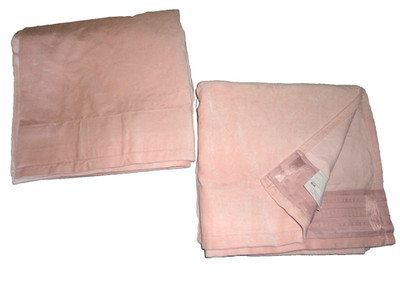 IKEA SANELA Pale PINK MODERN VELVET (2) CURTAINS DRAPERY PANELS 53X81