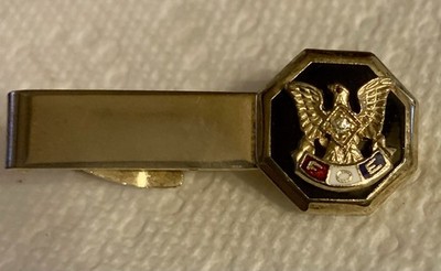 Vintage FOE Fraternal Order Of The Eagles Tie Bar Clasp Gold Tone