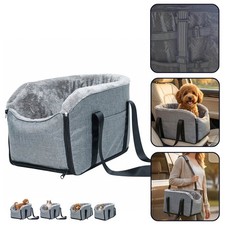 Pet Car Seat Center Console Seat for Small Dogs Puppy Grey Up to 11 lb
