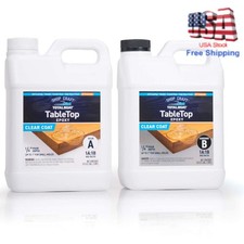 Table Top Epoxy Resin Kit 1Gal Crystal Clear Epoxy with High Gloss UV-Resistance