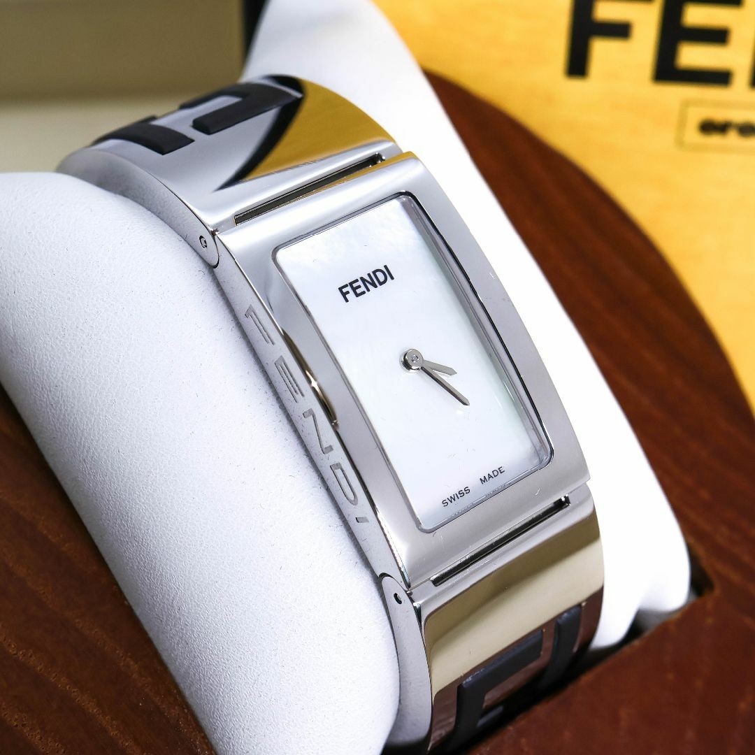 Fendi 3250L Shell Dial Quartz Watch Bangle Box Pre-Owned