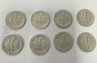 Lot Of 8 1964 Roosevelt Dimes 90% Silver, Circulated