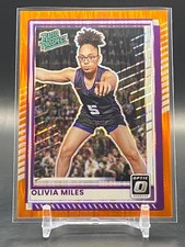 Olivia Miles 2025-26 Panini Donruss Optic Orange Shock #/199 Rated Prospect #89