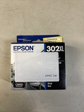 Genuine Epson 302XL Black High Yield Ink Cartridge - New in Box