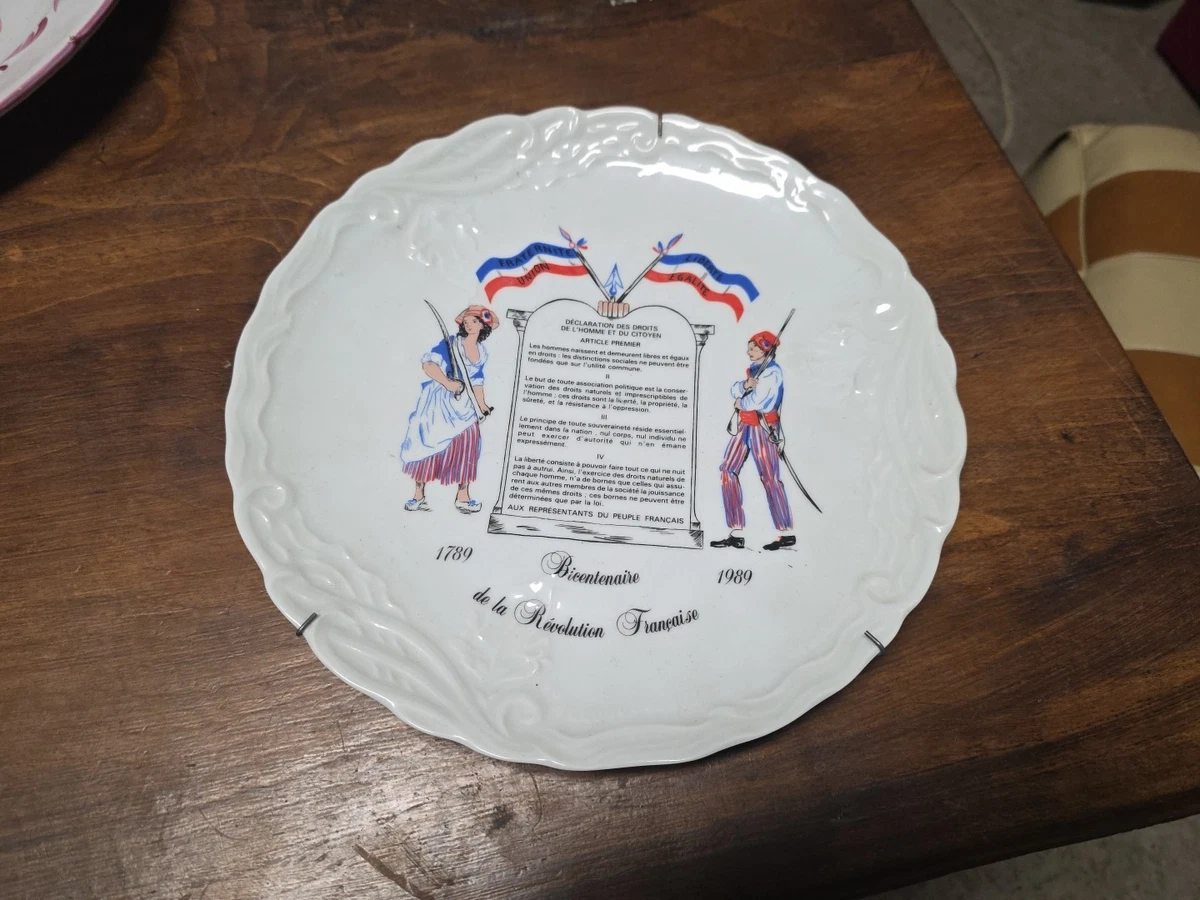 621 ) Assiette Bicentenaire De La Révolution Française Porcelaine De