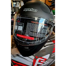 Casque moto intégral RSYSO DOT noir mat L boîte ouverte