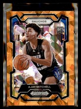 2024 Panini Prizm Draft Picks #37 Ajay Mitchell Prizms Orange Ice