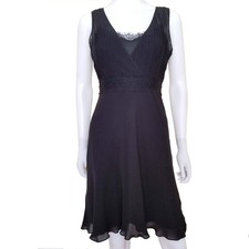 Ann Taylor Black Lace Beaded Cocktail Dress