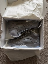 Jordan 5 Wolf Gris Talla 6.5 Deadstock Nuevo En Caja