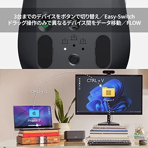 Logitech MX ANYWHERE 3S MX1800PG Mouse High Speed ​​Scroll Wheel Rechargeable Wi - Image 4 of 4