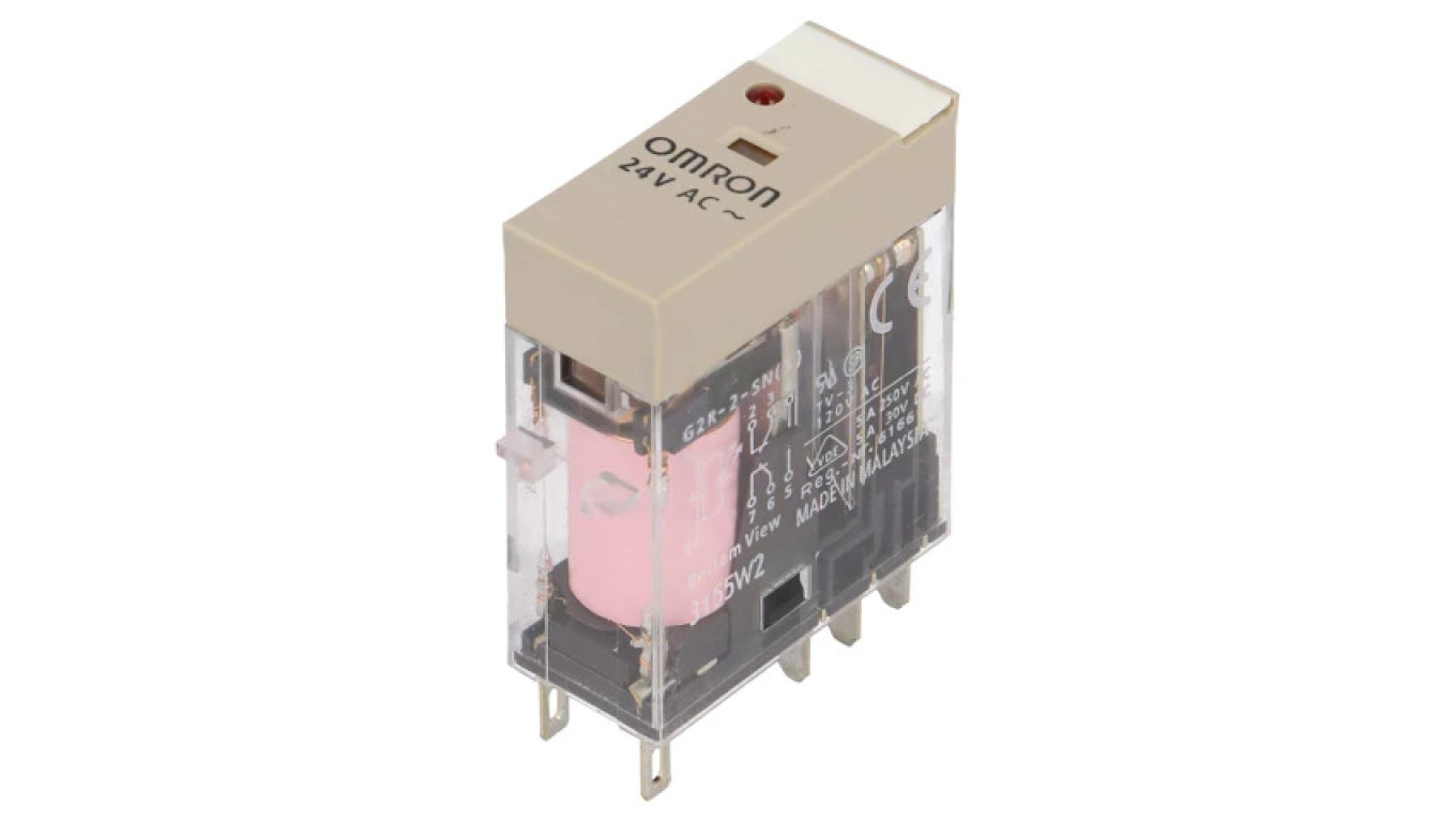 G2R-2-SN-24AC Relay: Electromagnetic DPDT Coils: 24VAC 5A/250VAC /T2UK