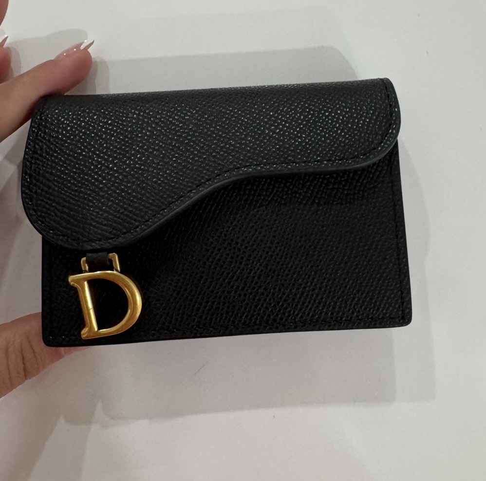 dior saddle bloom card holder