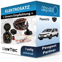 für Peugeot Partner 04.2008-10.2011 Towtec E-Satz 7Polig Universell Elektrosatz