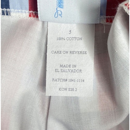 BELLA BLISS Girls 5 Yrs Red/White/Blue Ross Check Wembley Bow Shorts July 4 - Picture 6 of 6