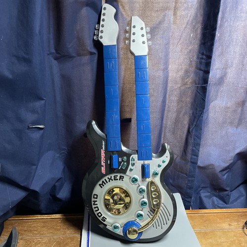 Vintage Sound Mixer Double Neck Guitar Toy Lights Sound Drum Rare TESTED & WORKS