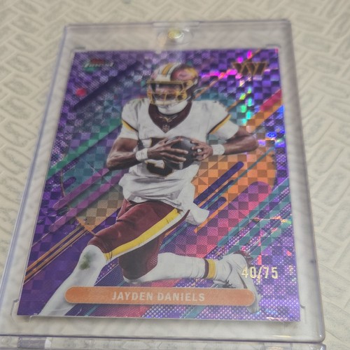 Topps 2025 Finest Jayden Daniels #250 Purple X-Fractor /75 Commanders