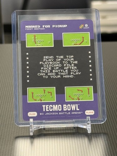 2026 Bo Jackson Battle Arena TECMO BOWL BOBA PL22 PL-22 Marked for Pickup SP