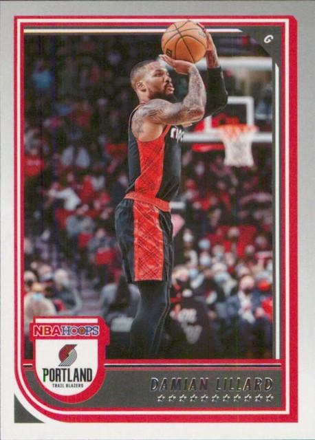 2022-23 Panini NBA Hoops #208 Damian Lillard Portland Trail Blazers Basketball