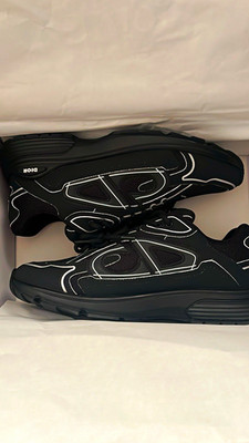 Dior B30 Men s Black Low Top Lace-Up Athletic Sneakers Logo New in Box