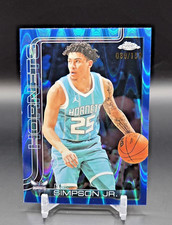 2025-26 Topps Chrome #45 K.J. Simpson Blue Ray Wave Refractor /199
