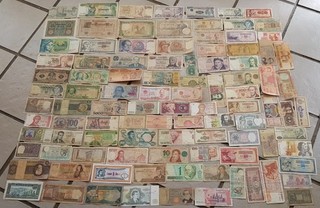 101 verschiedene Banknoten alle Welt gebraucht LESEN!!