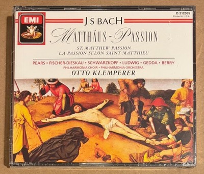 J S Bach-Matthäus - Passion-St. Matthew Passion RARE 3X CD - SEALED w/cracks