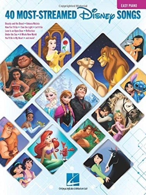 The 40 Most-Streamed Disney Songs For Easy Piano (Book)