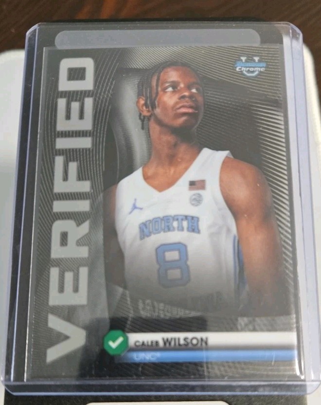 Caleb Wilson Verified Chrome Prospect Rookie RC 2025-26 Bowman U Card #BV-9 UNC